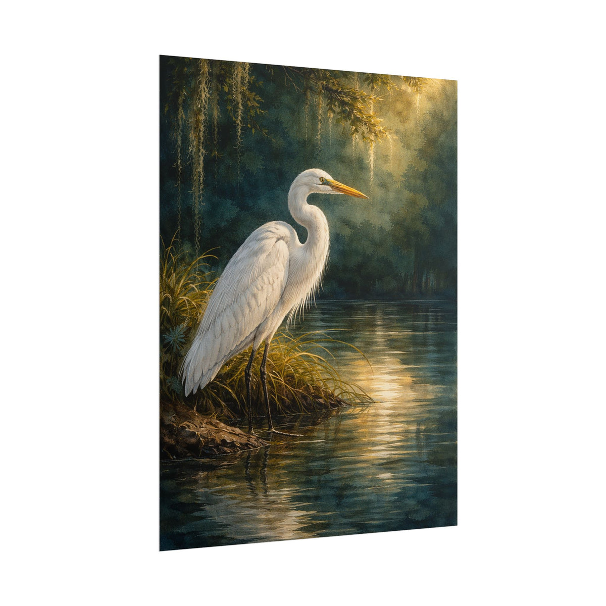 Southern Bayou Egret Wall Art