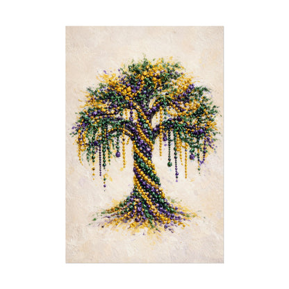 Mardi Gras Bead Tree Wall Art