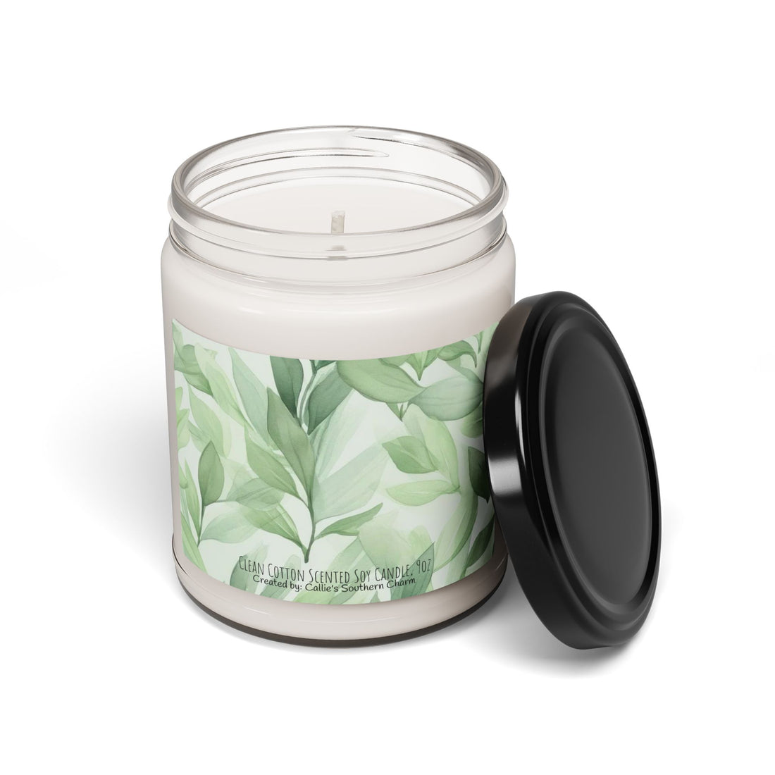 Soy Candle — Fresh Green Leaf Scented 9oz Jar