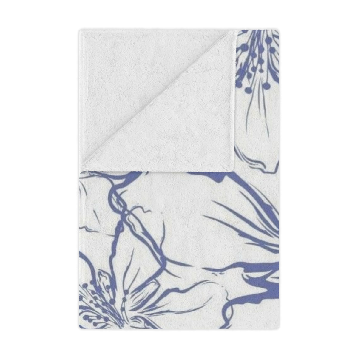 Floral Minky Blanket – Soft Cozy Throw for Home Decor, Baby Shower G