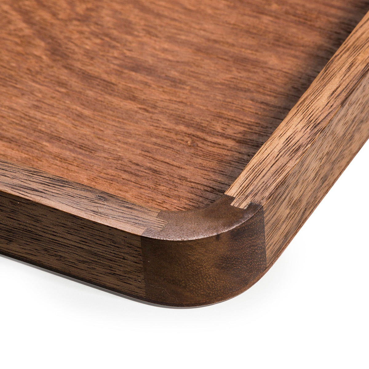 Acacia Wood Serving Tray with Handles | 18" × 14"