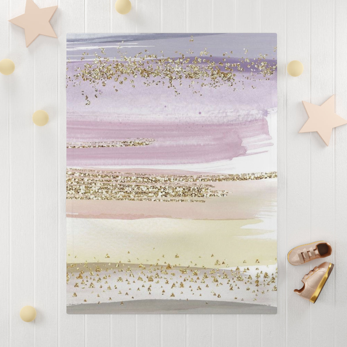 Meadow Ribbons Baby Fleece Blanket – Pastel Nursery Throw