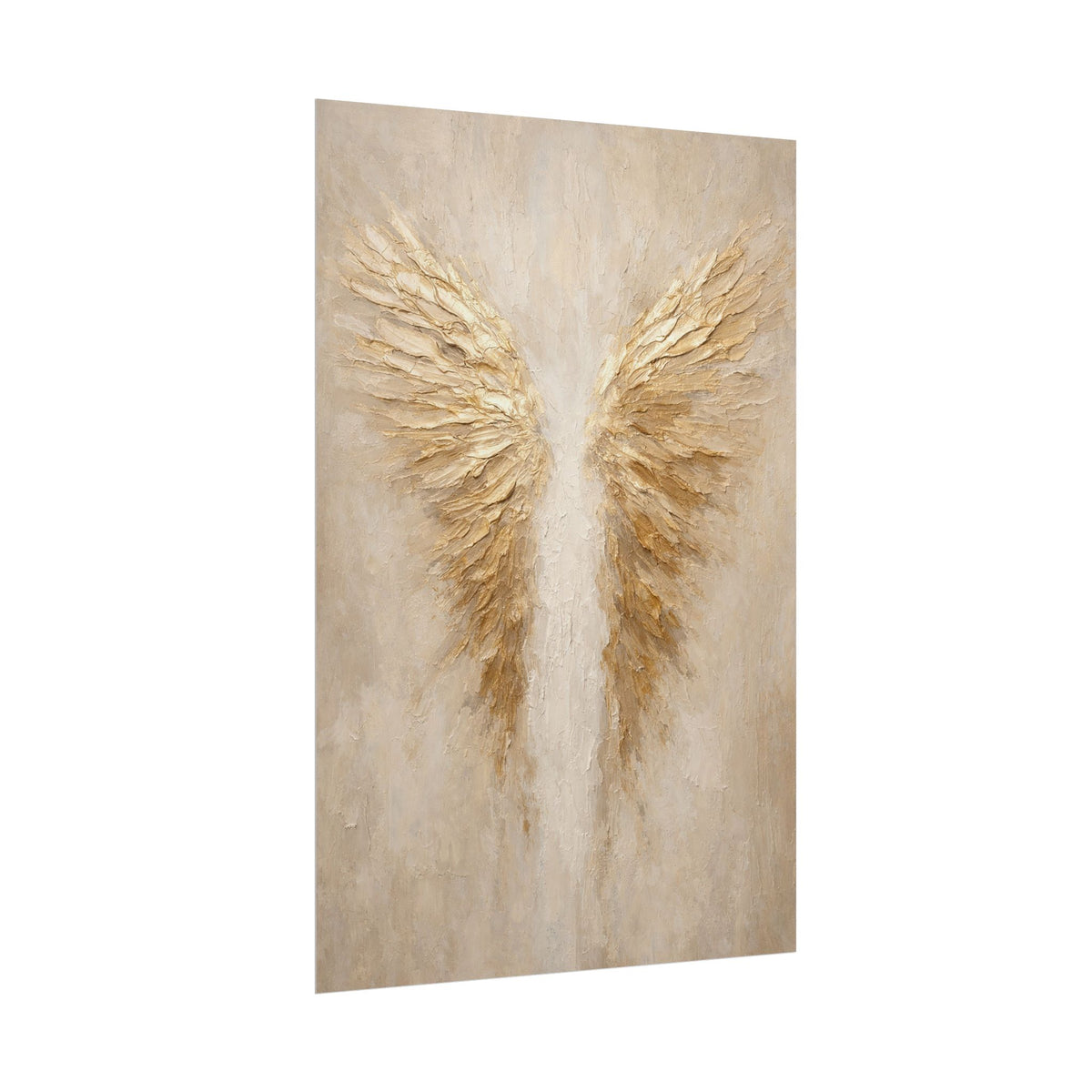 Angel Wings Gold Feather Poster