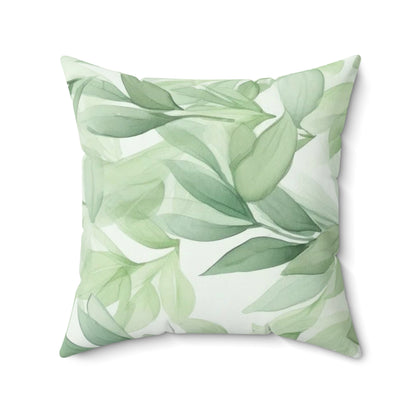 botanical leaf pillow