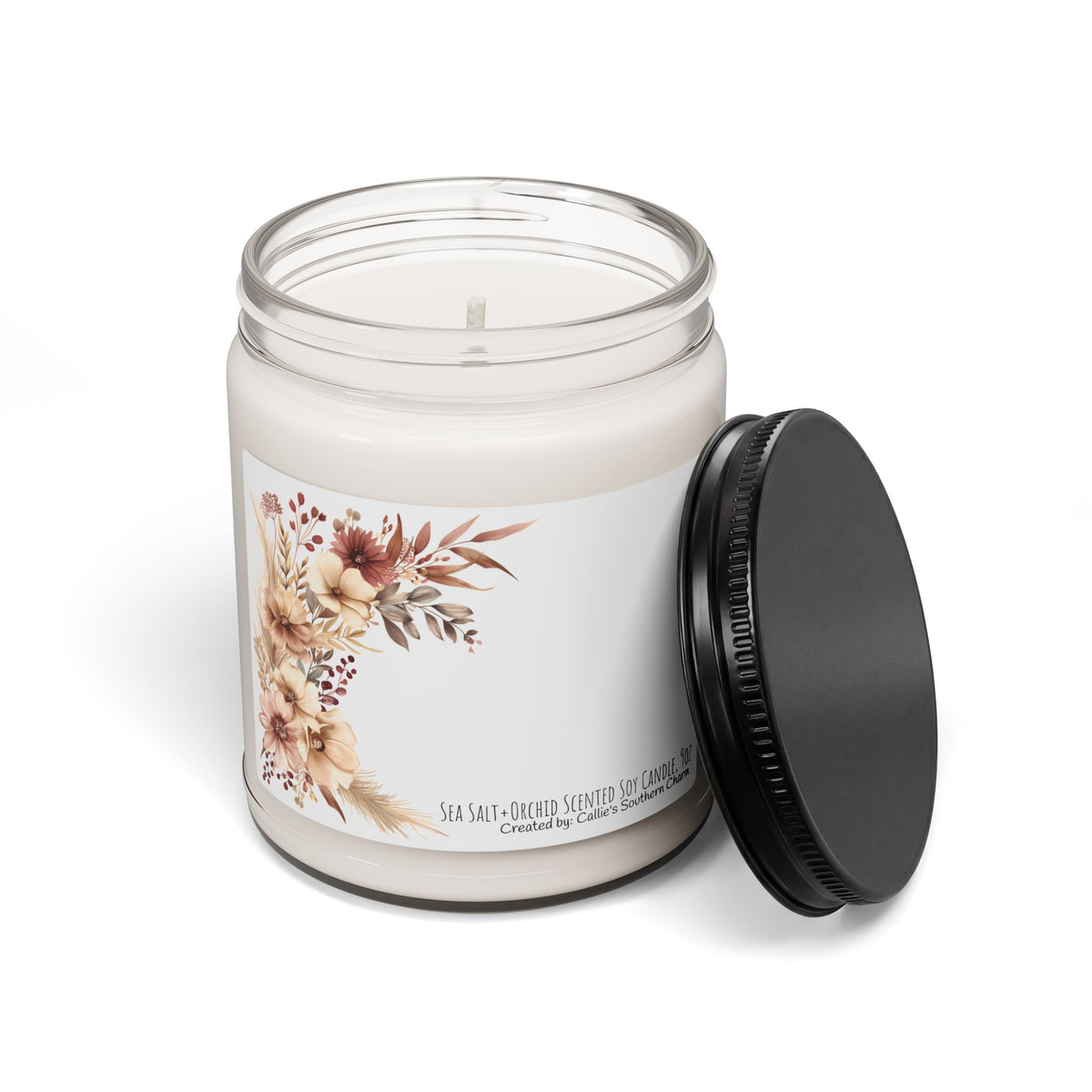 Soy Candle — Autumn Floral Scented 9oz