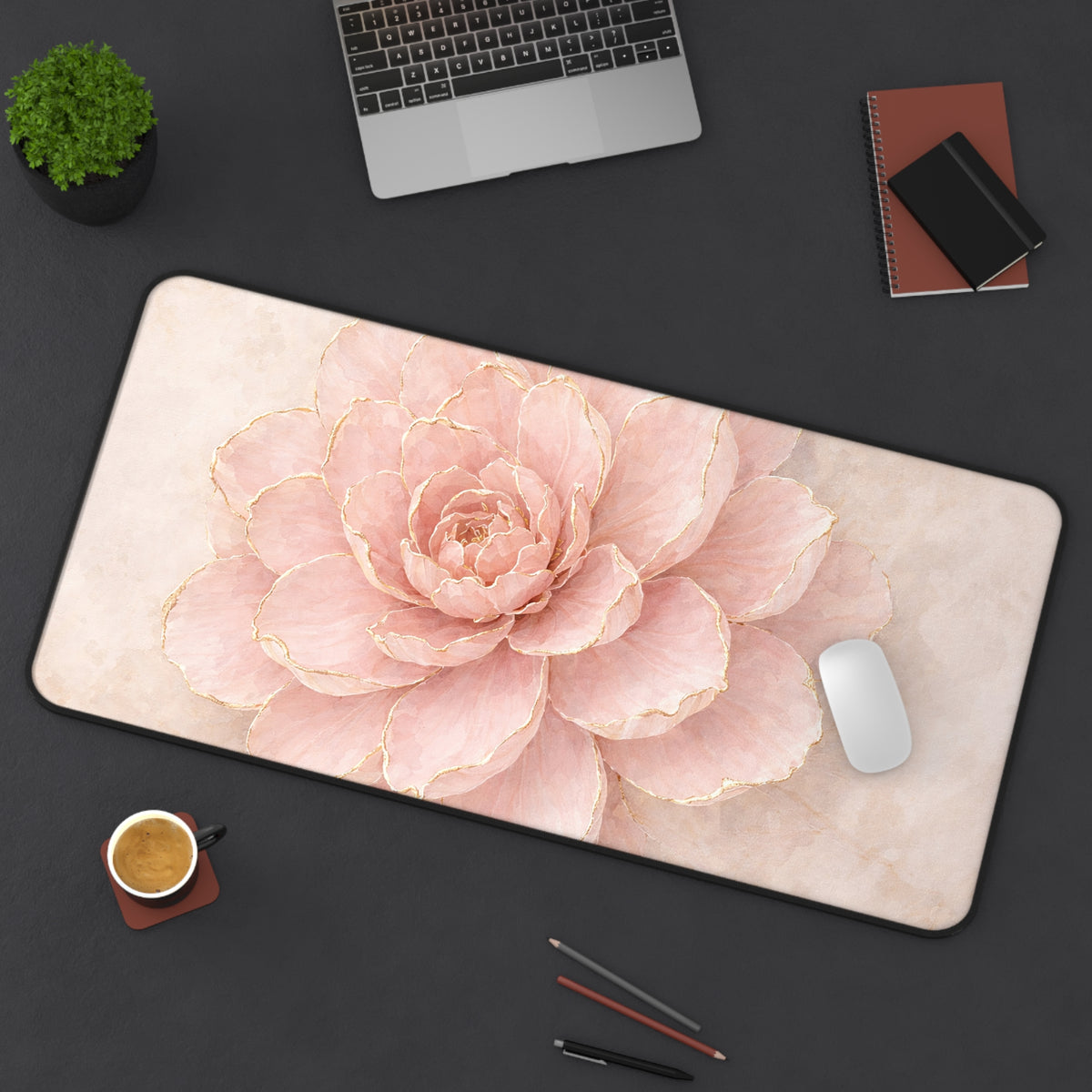 Floral Blush Desk Mat