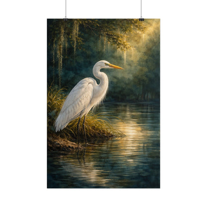 Southern Bayou Egret Wall Art