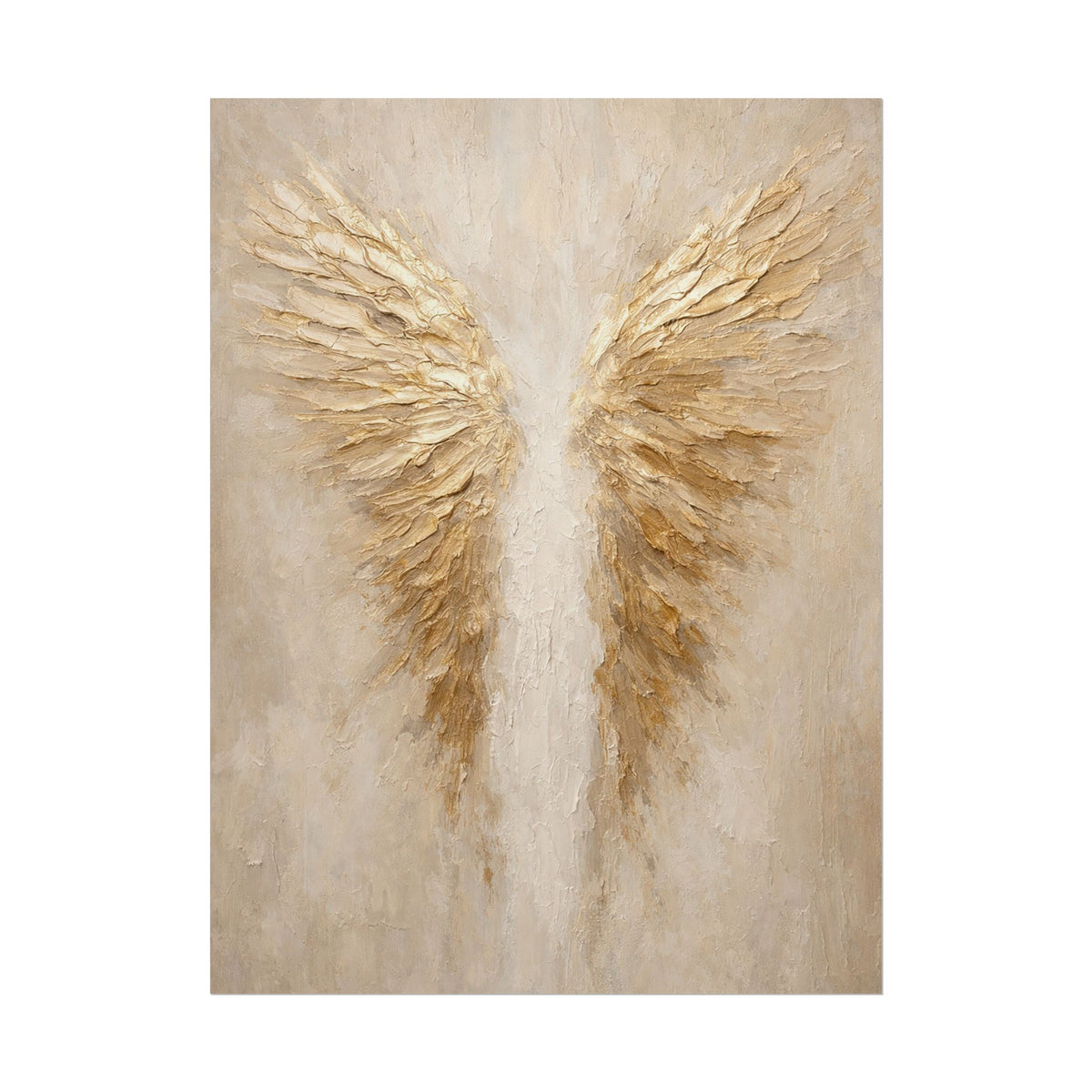 Angel Wings Gold Feather Poster