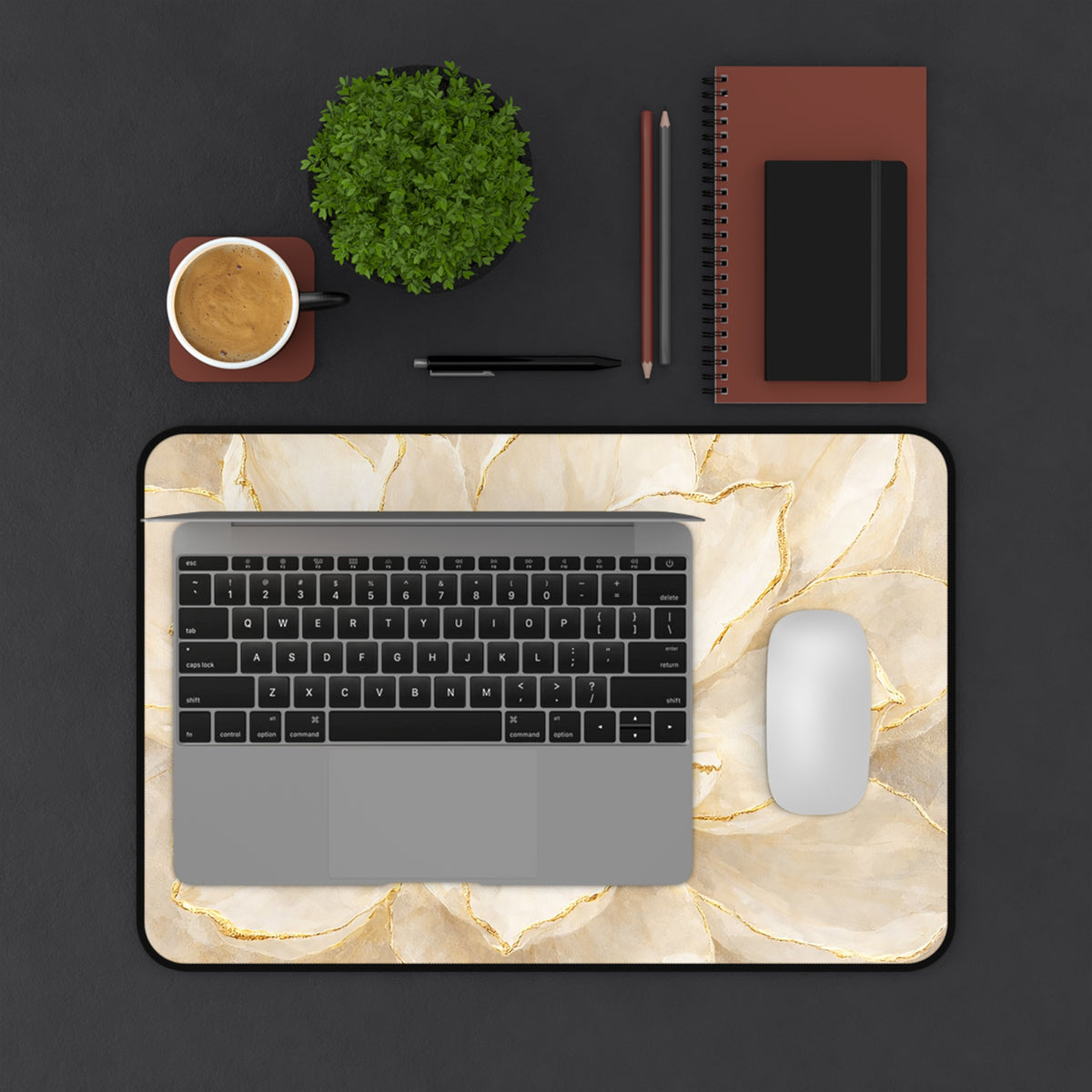 Floral Elegance Magnolia Desk Mat