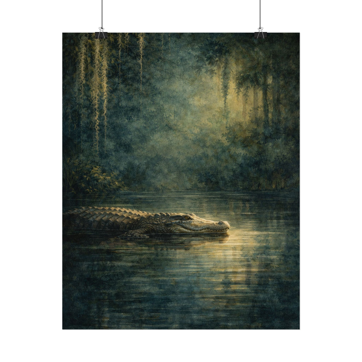 Louisiana Alligator Mystic Spanish Moss Poster