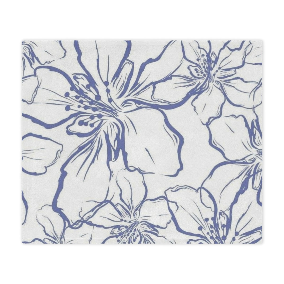 Floral Minky Blanket – Soft Cozy Throw for Home Decor, Baby Shower G