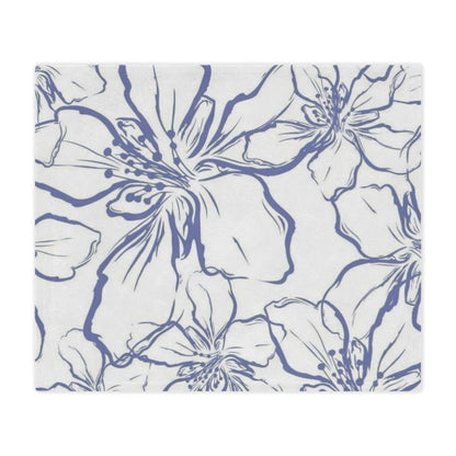 Floral Minky Blanket – Soft Cozy Throw for Home Decor, Baby Shower G