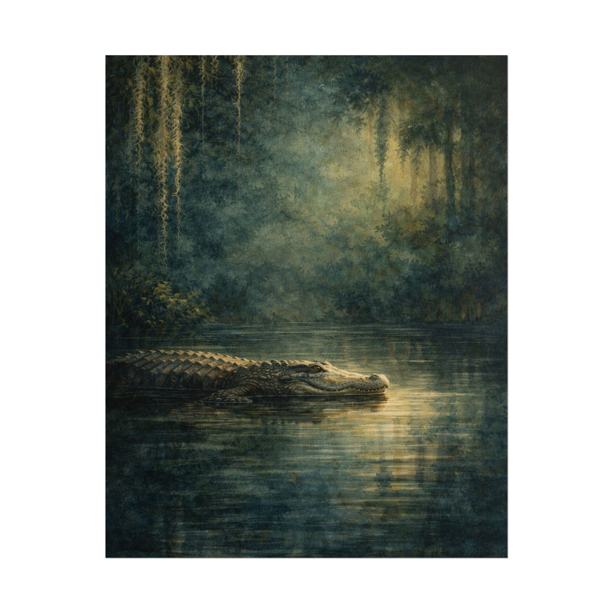 Louisiana Alligator Mystic Spanish Moss Poster