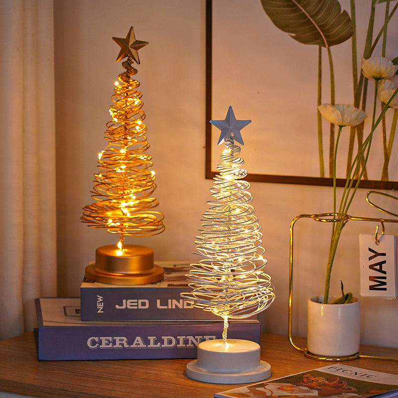 LED Spiral Christmas Tree Light | Holiday Table Decor