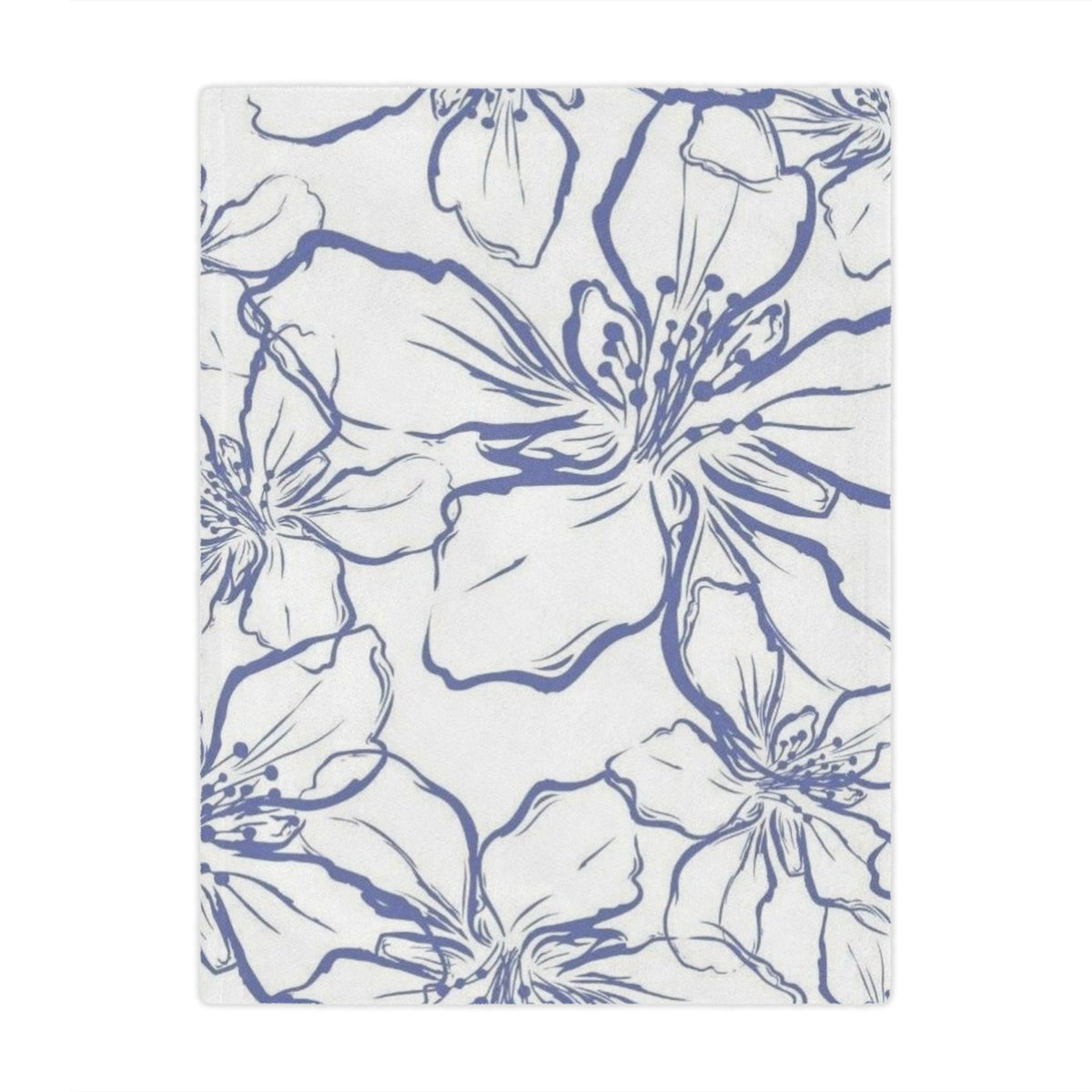 Floral Minky Blanket – Soft Cozy Throw for Home Decor, Baby Shower G