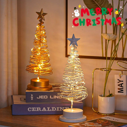 LED Spiral Christmas Tree Light | Holiday Table Decor