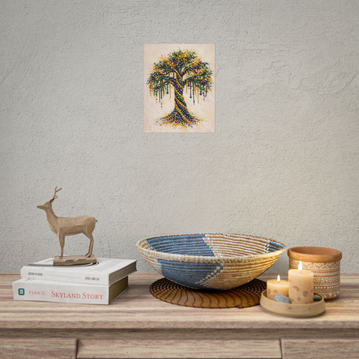 Mardi Gras Bead Tree Wall Art