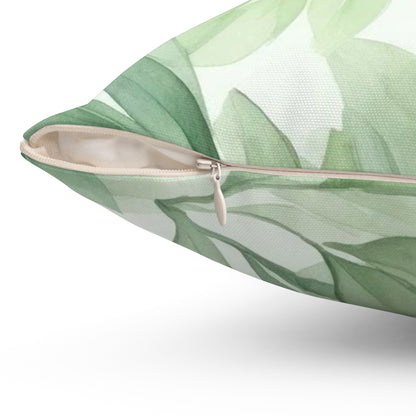 botanical leaf pillow