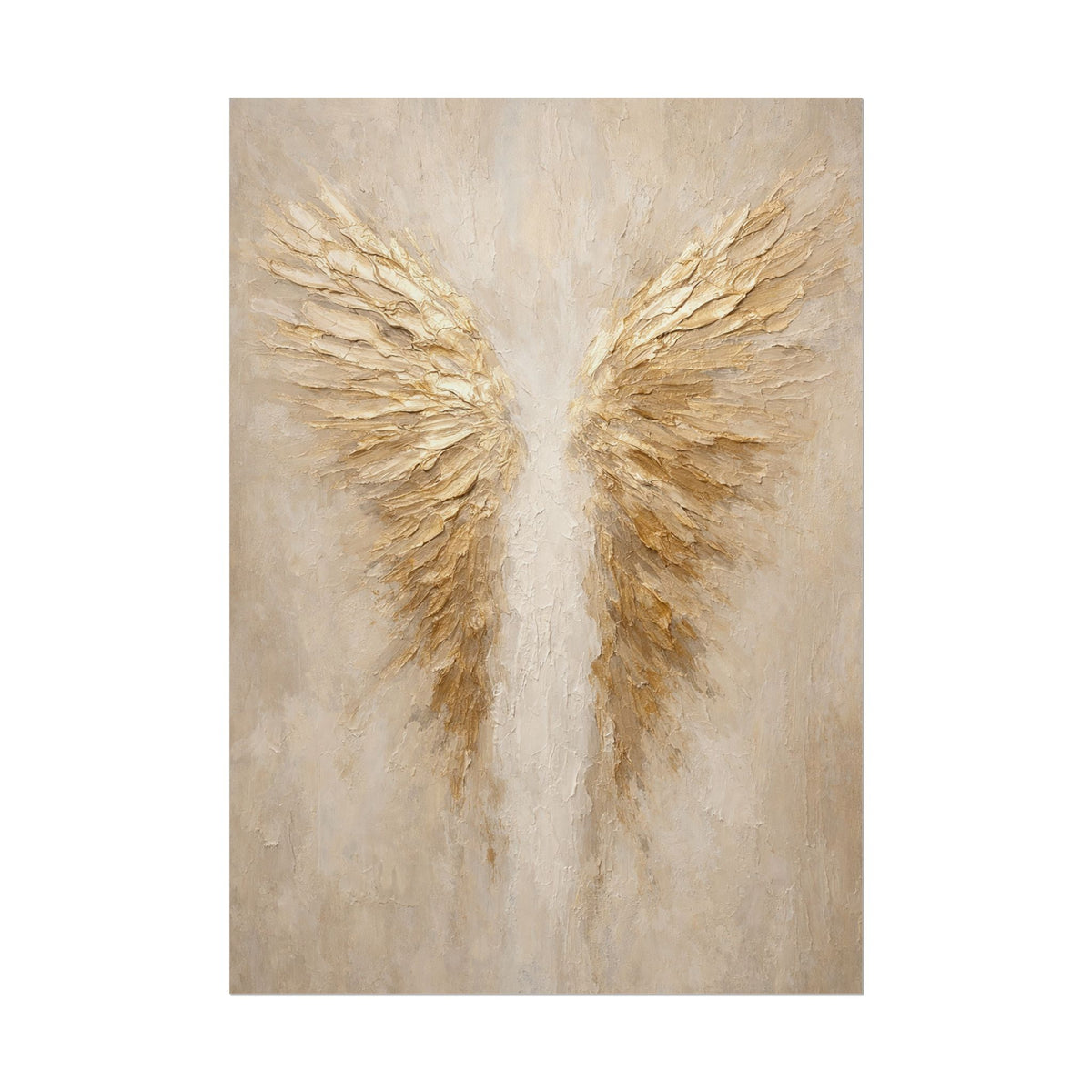 Angel Wings Gold Feather Poster