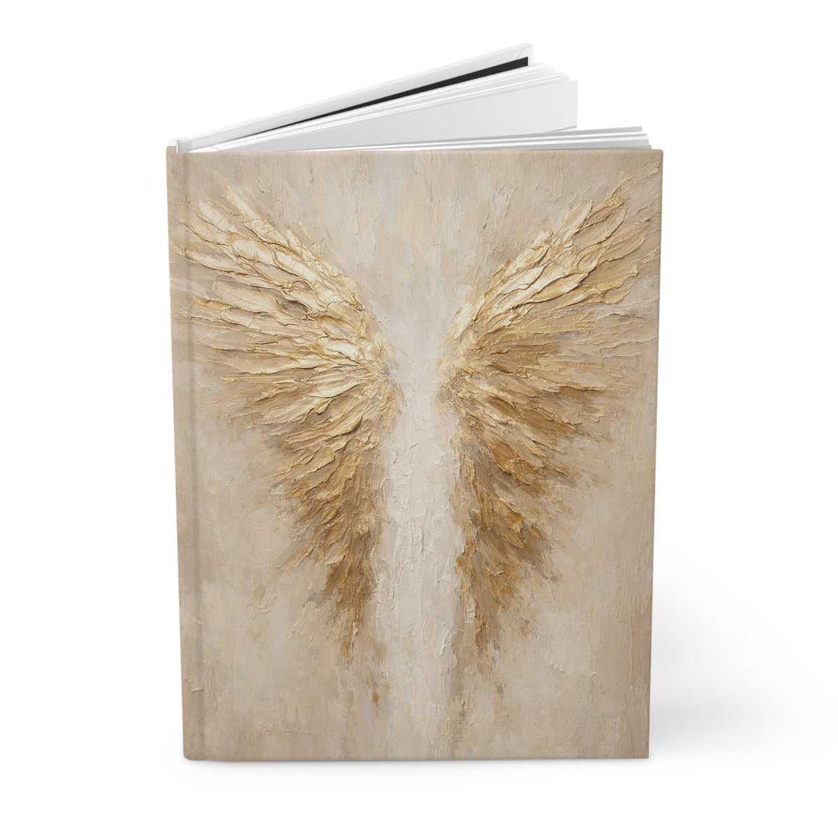 Gold Angel Wings Hardcover Journal
