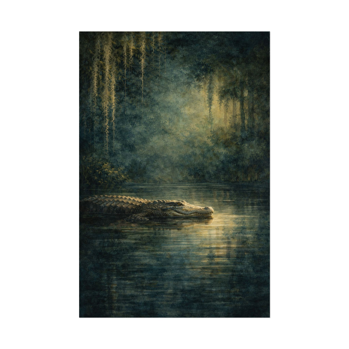 Louisiana Alligator Mystic Spanish Moss Poster