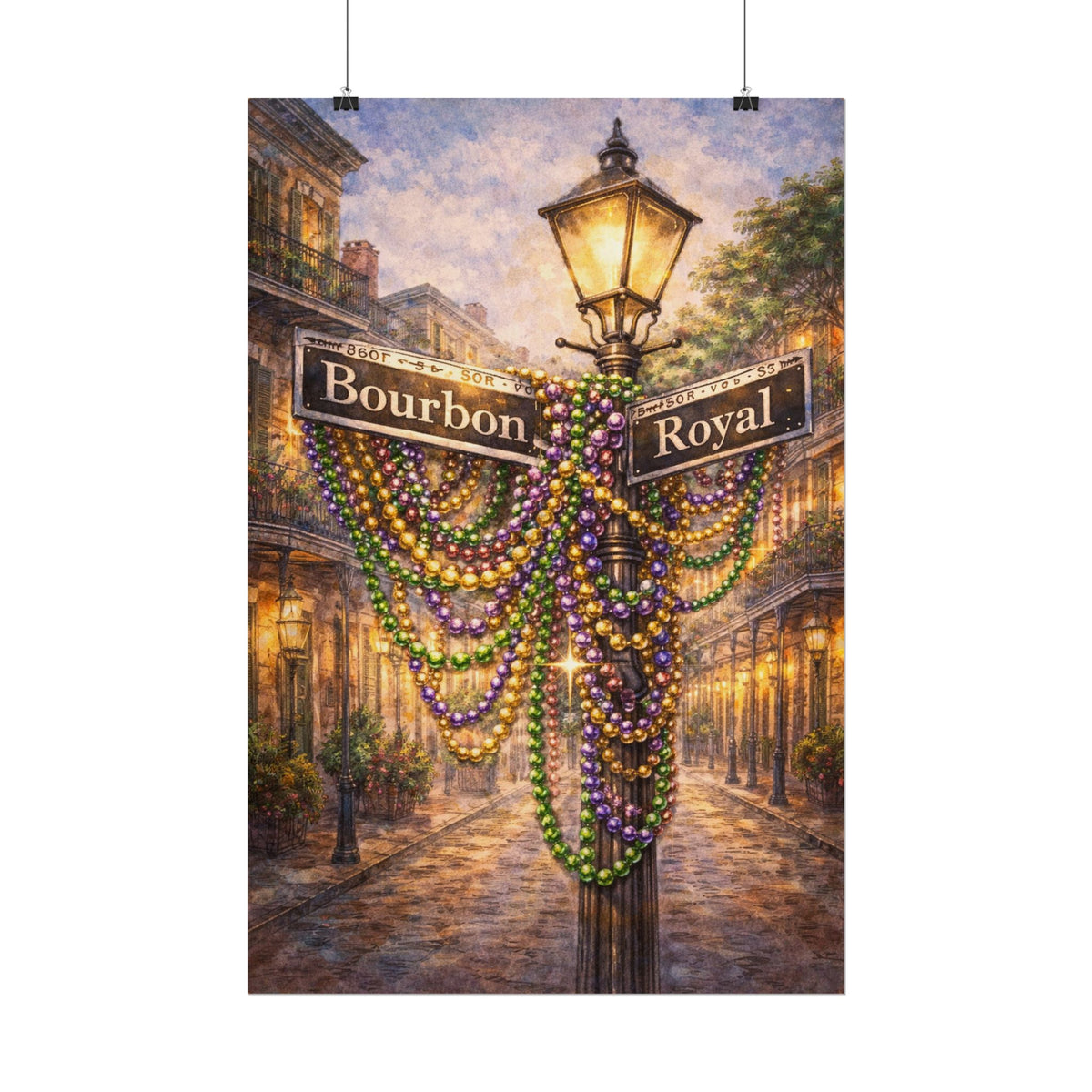 Bourbon Street Mardi Gras Artwork