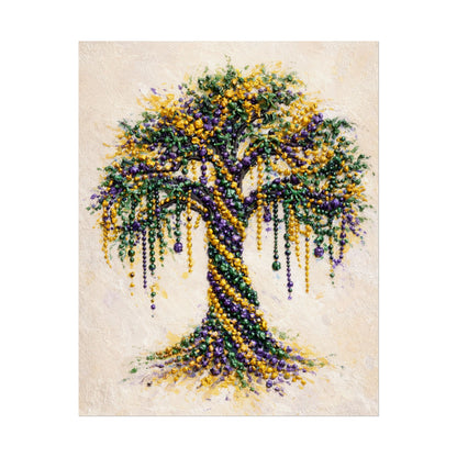Mardi Gras Bead Tree Wall Art