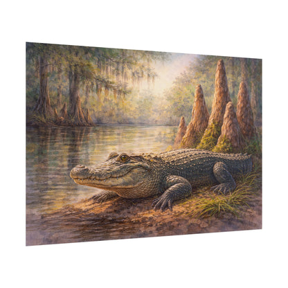 Alligator among Cypress Knees Art
