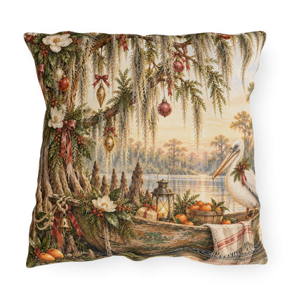 Christmas on the Bayou Holiday Pillow — Southern Bayou Christmas Decor