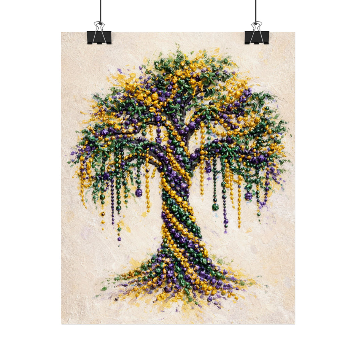 Mardi Gras Bead Tree Wall Art