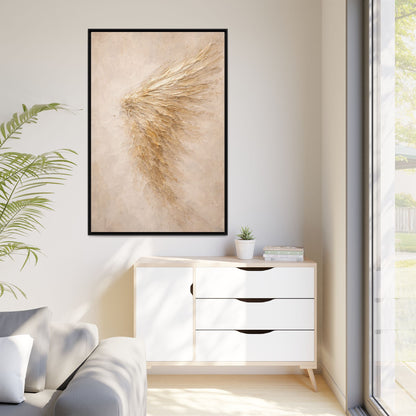 Abstract Angel Wing Framed Canvas Wall Art