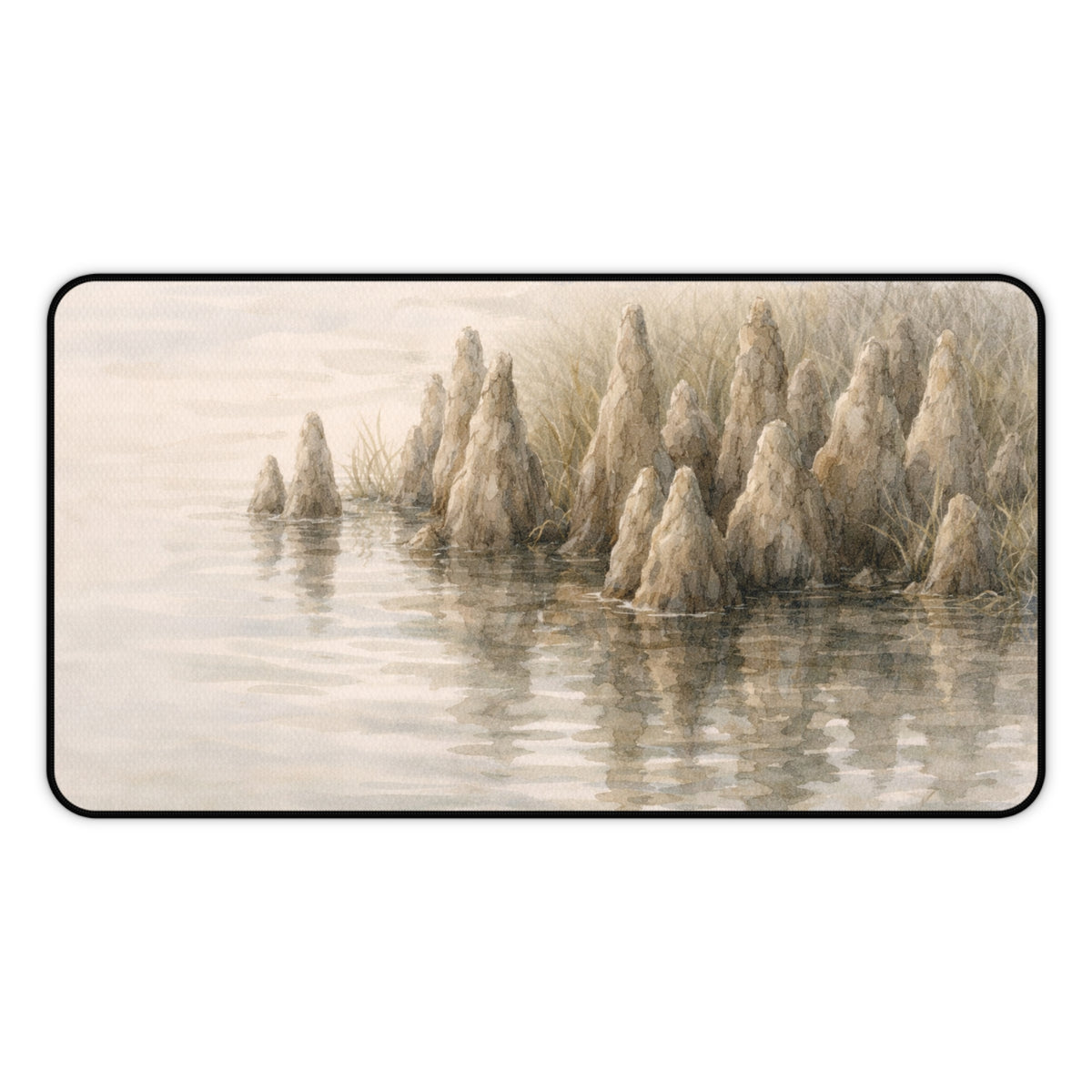 Serene Cypress Knees Desk Mat