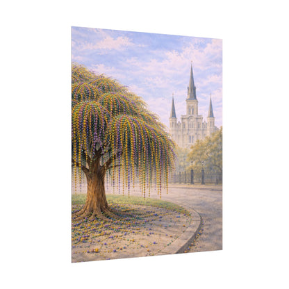 Mardi Gras Bead Tree Art Print