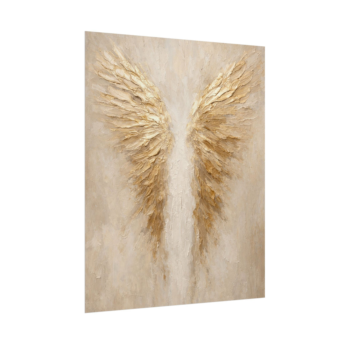 Angel Wings Gold Feather Poster