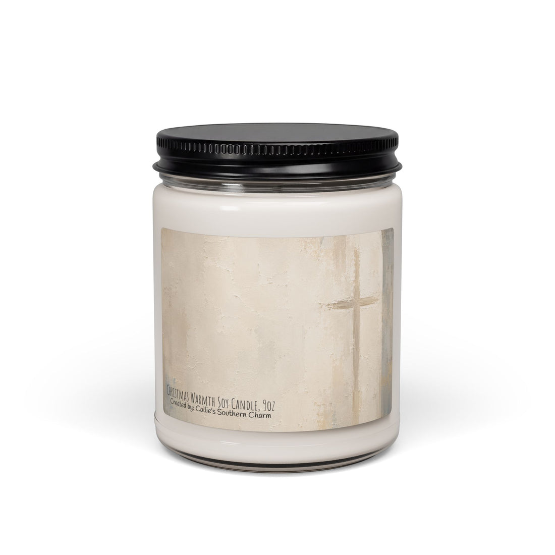 Soy Candle 9oz — Subtle Cross Faith Scented Candle (Inspirational Home Gift)