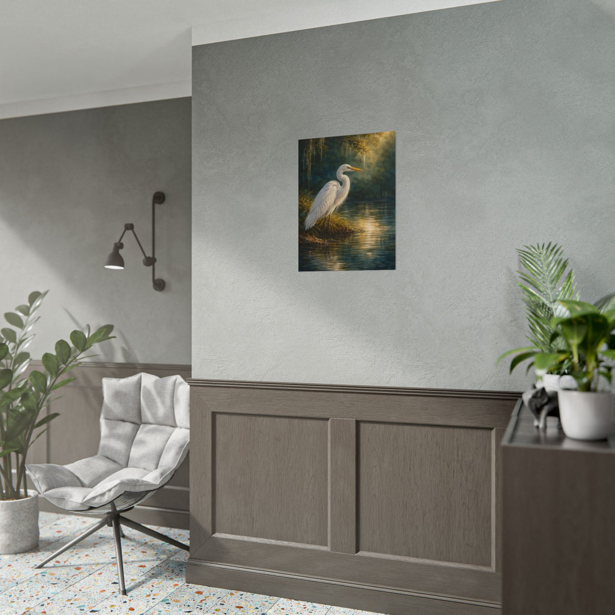 Southern Bayou Egret Wall Art