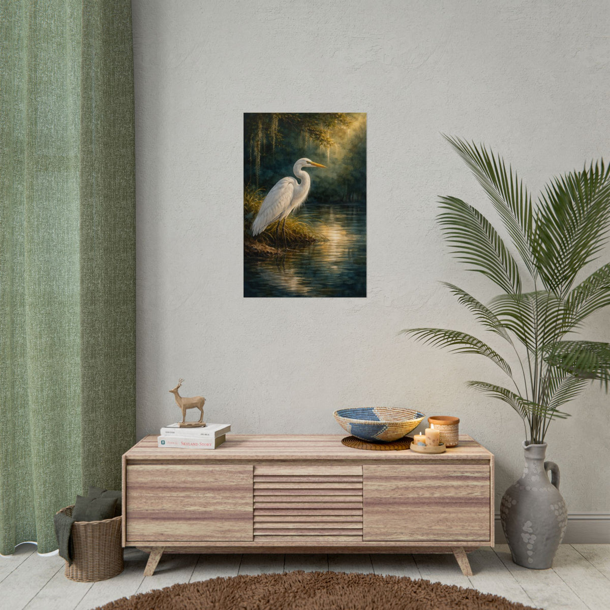 Southern Bayou Egret Wall Art