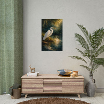 Southern Bayou Egret Wall Art