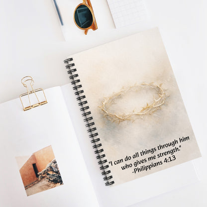 Philippians 413 Christian Scripture Notebook – Inspirational Journal