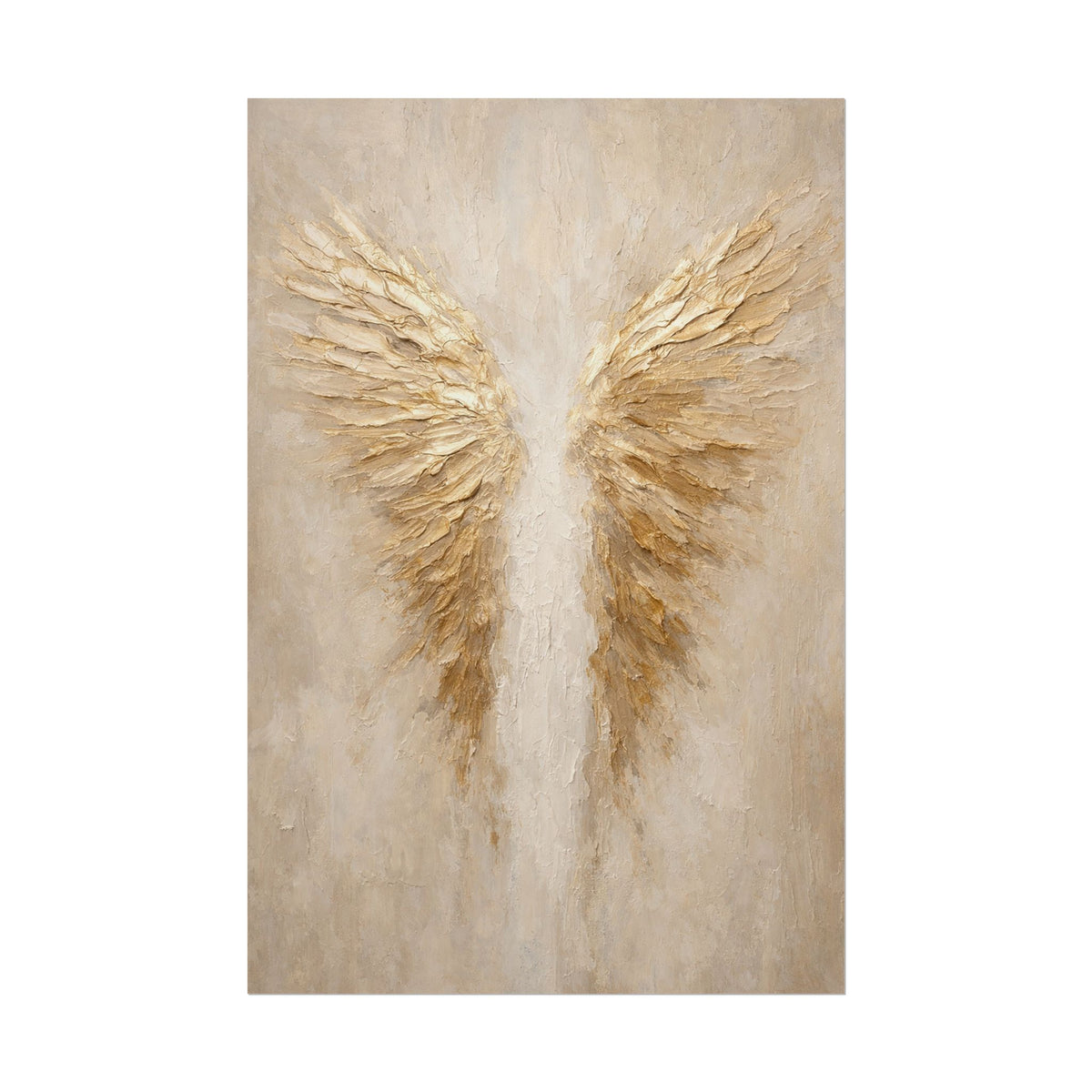 Angel Wings Gold Feather Poster