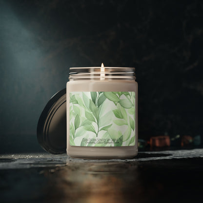 Soy Candle — Fresh Green Leaf Scented 9oz Jar