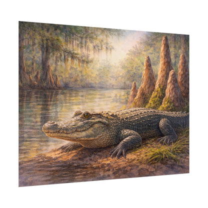 Alligator among Cypress Knees Art