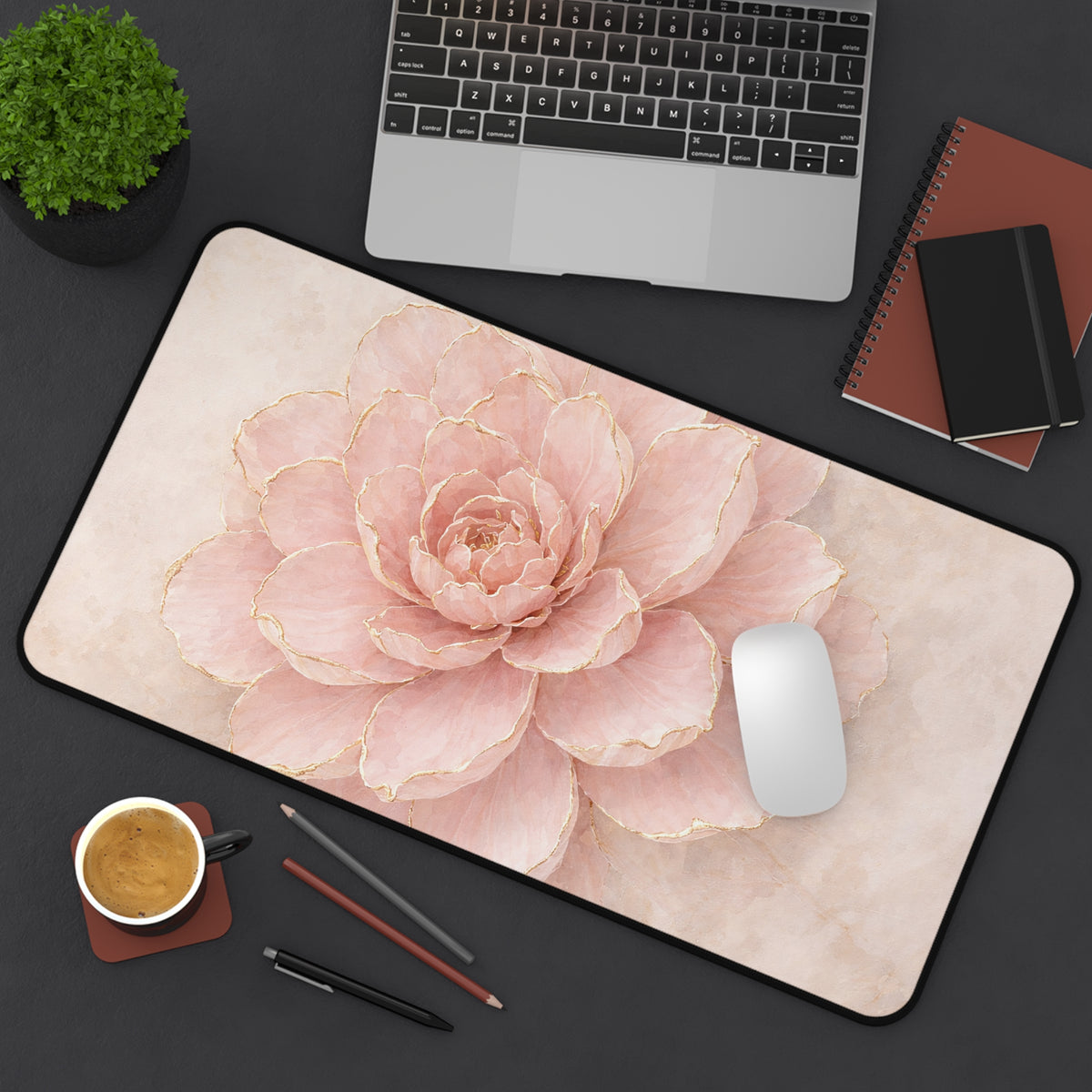 Floral Blush Desk Mat
