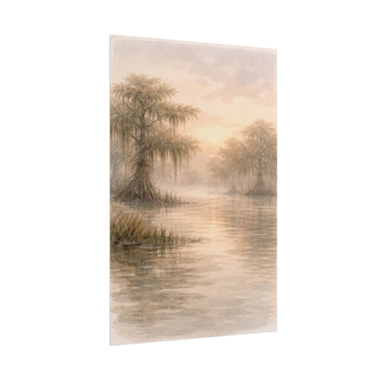 Misty Cypress Swamp Rolled Poster