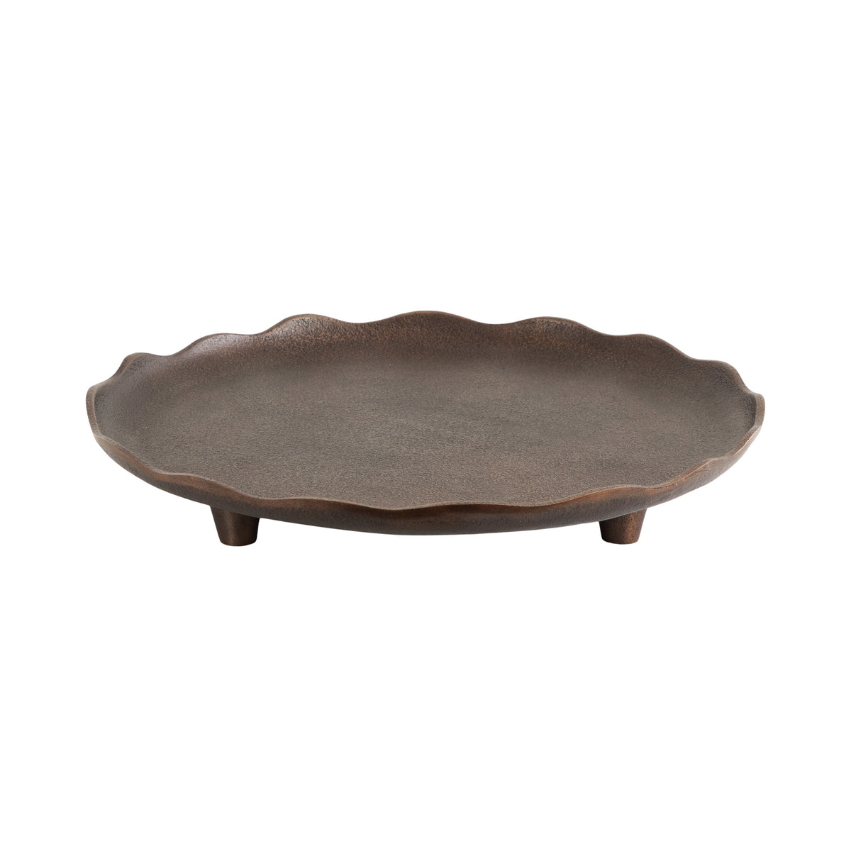 Alessia Decorative Footed Serving Tray | Antique Bronze