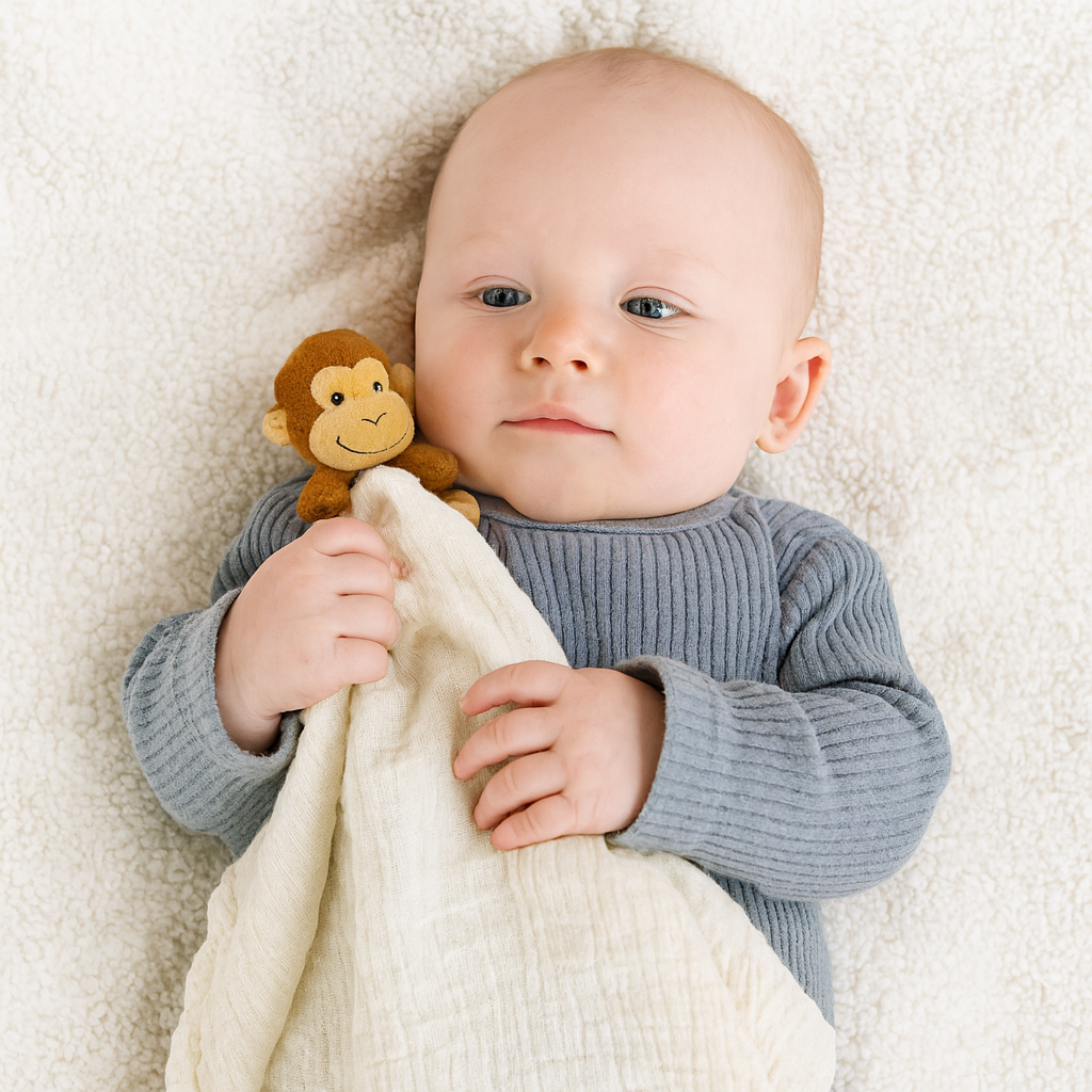 Monkey Plush Security Blanket | Baby Lovey