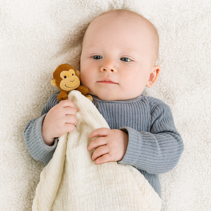 Monkey Plush Security Blanket | Baby Lovey