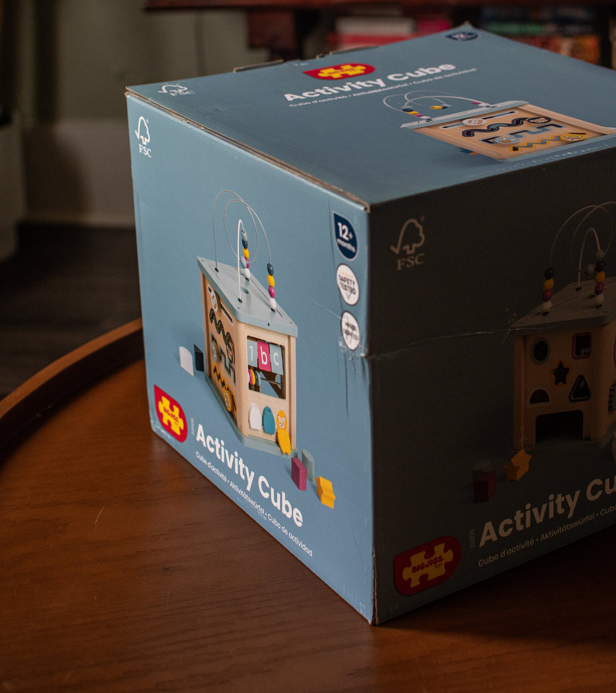 Wooden Activity Cube for Toddlers | Interactive Learning Toy