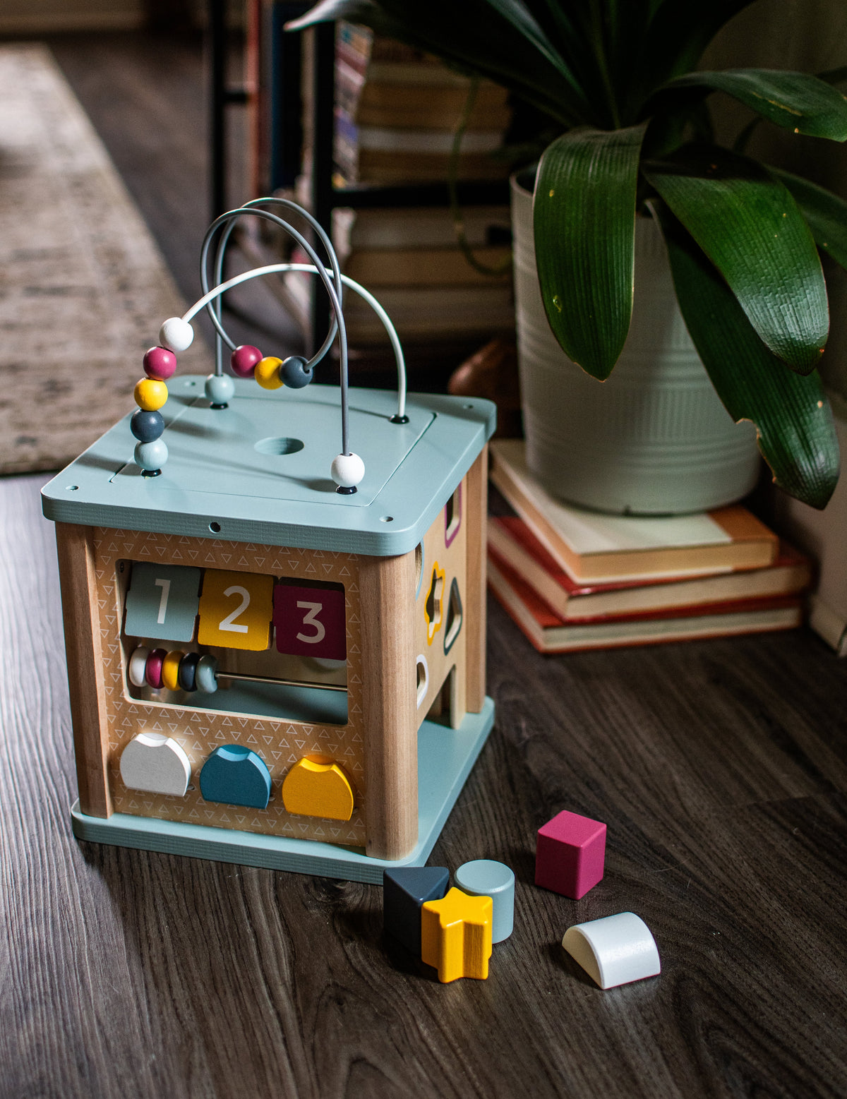 Wooden Activity Cube for Toddlers | Interactive Learning Toy