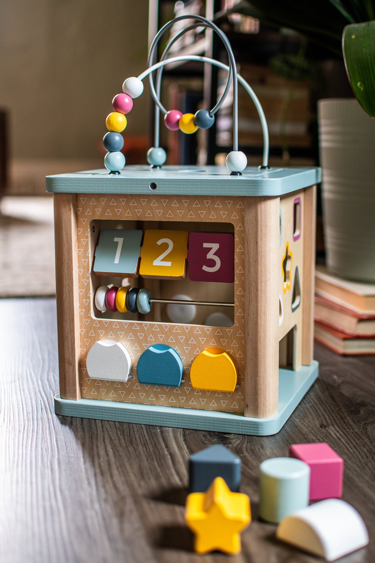 Wooden Activity Cube for Toddlers | Interactive Learning Toy